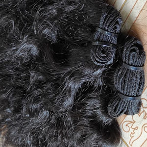 ผมเรมีอินเดียธรรมชาติคุณภาพสูงเครื่องมัดผมหยักศกผ้าสองชั้นไม่มีสารเคมีไม่หลุดออกไม่มีเหา - Product Image 1