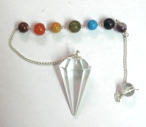 Mejor Valor 6 facetas Chakra Crystal Pedulums Ágata tallada Davination Healing Craft Grabado Técnica para la venta - Product Image 1