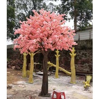 Pohon Bunga Sakura Buatan dari Kain Sutra & Fiber Glass Tinggi 350cm - Dekorasi Pernikahan & Pesta Rumah Mewah Ramah Lingkungan