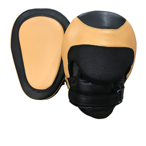 2025 logotipo personalizado de alta calidad almohadillas de enfoque de boxeo profesional de cuero Premium almohadillas de mano de boxeo de perforación Enfoque de boxeo personalizado - Product Image 1