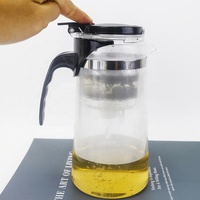 Théière en verre borosilicate, résistante à la chaleur avec bouton, 1 pièce, meilleures ventes