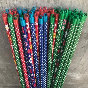 Manche de balai en bois naturel, 1 pièce, Eucalyptus, fleur et points, baguettes/manche de balai - Product Image 3