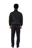 Blouson universitaire long pour homme, style mode, personnalisé, respirant, brodé, en polyester/coton, rembourré en polyester, noir, vente en gros
