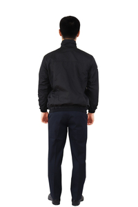 Estilo de la moda de los hombres de encargo de la letra larga Varsity chaqueta al por mayor de invierno negro - Product Image 2