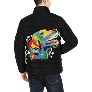 Wholesale 2021 Unisex Custom Fabric Men's Winter Puffer <b>Jacket</b> Zip-Up Hooded <b>Mandarin</b> <b>Collar</b> OEM Service Nonwoven - Product Image 3