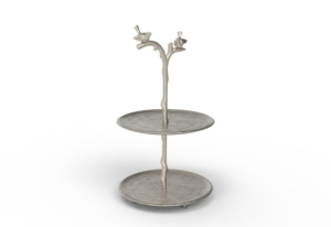 New Design Aluminum Casting Cake Stand 2 Tier with Marble <b>Decorative</b> Cake Plates New Arrival 2024 Launch Hot Style Cake Stand - Product Image 5