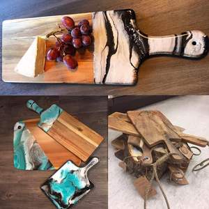 Tabla de Quesos con Mango, Ecológica, Biodegradable, de Madera Personalizada, Apta para Lavavajillas, Tabla de Cortar para Cocina - Product Image 3