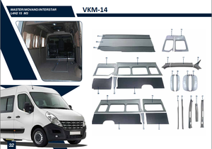 Juego de Molduras Interiores para Renault Master Vkm Plastik, Color Gris/Negro/Beige, Modelo VKM-13-14-15-16, Mejor Precio, Accesorios Interiores - Product Image 2