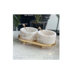Wooden & Marble Eco-Friendly Serving Bowl with Customized Size & Shape <b>for</b> Party Food & Dessert Service - Product Image 5