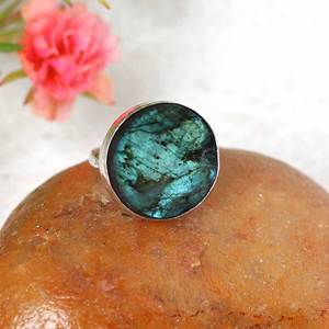 Bague de mariage en pierre naturelle classique pierre de lune Labradorite Druzy Quartz tranché Druzy Agate bijoux en pierres précieuses avec boutons pour les fêtes - Product Image 5