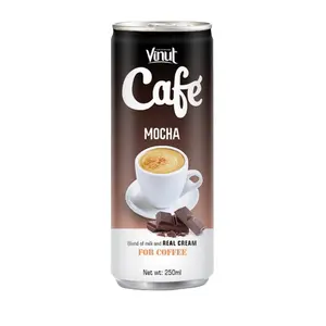 250毫升VINUT罐 (镀锡) 定制标志摩卡咖啡公司高级准备饮用咖啡