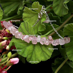 Pulsera de virutas de turmalina rosa claro para mujer, cuentas sin agujeros con virutas de piedra Natural para hacer pulseras de cristal con cuentas de perlas - Product Image 6