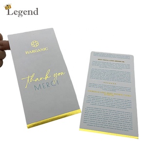 Biglietto di ringraziamento personalizzato in carta con stampa a caldo oro per abbigliamento e regali - Lusso Semplice - Product Image 3