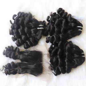 Las mejores extensiones de cabello humano vietnamita Remy de grado 12A, extensiones de cabello rizado crudo rizado de Color Natural profundo hinchable - Product Image 5