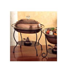 Calentador de alimentos de cobre hecho a mano, plato para frotar con soporte, fabricante, mayorista, venta directa de fábrica - Product Image 1