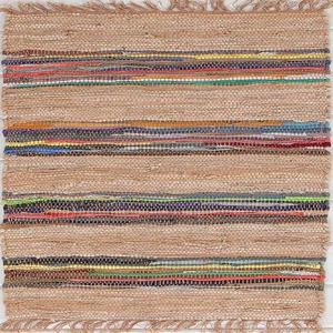 Petits tapis de cuisine personnalisés, nouveaux accessoire de porte en cuir tissé, chiffon multicolore en cuir chindi, pour sol, pour la maison, tendance - Product Image 3