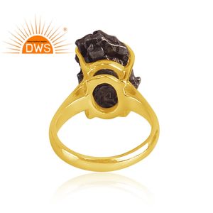 Bague empilable en argent sterling 925 avec météorite brute naturelle pour fabricant de bijoux pour femmes - Product Image 4