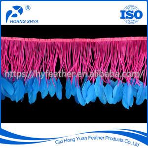 Cinta de tela de costura de 15-20cm, adorno de plumas de <span class=keywords><strong>ganso</strong></span> con flecos para manualidades DIY, ropa, vestido, disfraz, zapato, accesorio, fiesta, decoración del hogar - Product Image 4