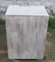 Table de chevet en bois sculpté avec 3 tiroirs, style indien, en gros