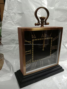 2021 vente chaude horloge de bureau en métal noir antique en gros de fabricants et de fournisseurs - Product Image 3