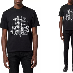 T-shirt noir décontracté et confortable à col rond, style libre, sur mesure OEM, pour garçons/hommes, selon les exigences du client - Product Image 5