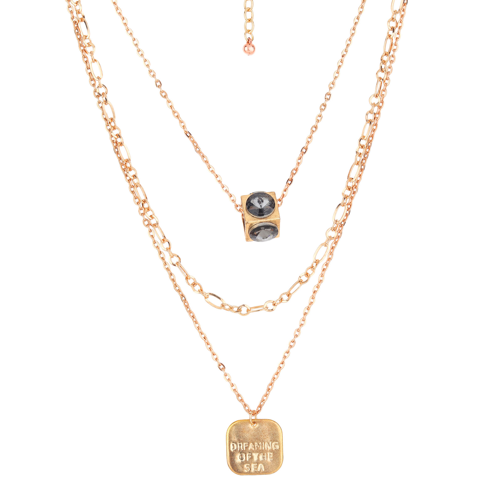 Gold Plated Multi-Layer Star Coin Bar Statement Necklace High