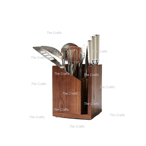 Support à couverts en bois de qualité supérieure, taille et forme personnalisées, support à couverts pour accessoires de cuisine - Product Image 4