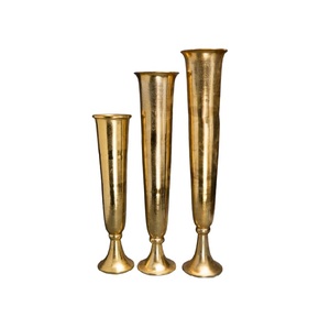 Jarrón de flores de Metal hecho a mano simple de calidad Premium, maceta clásica de lujo, ocasión decorativa, jarrón de suelo al por mayor - Product Image 6