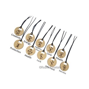 Best Value of Wooden reiki symbols necklace : Wooden reiki symbols necklace For Sale - Product Image 1