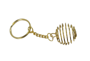 Haute qualité cristaux de pierre naturelle arc-en-ciel pierre de lune fil enroulé porte-clés personnalisé rond pierre précieuse cristal porte-clés grossiste - Product Image 5