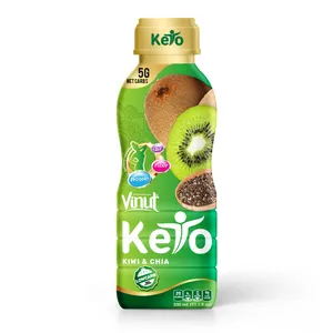 Keto Diet Drink 330ml succo di Kiwi VINUT in bottiglia con semi di chia prezzo economico best seller private label OEM ODM HALAL BRC