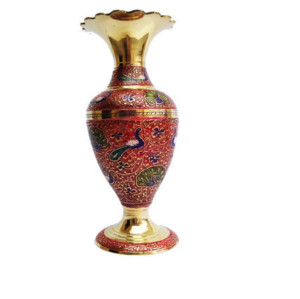 Floreros de latón de alta calidad con hermoso acabado dorado, maceta de Metal anhelada a mano india con grabado para decoración del hogar - Product Image 4