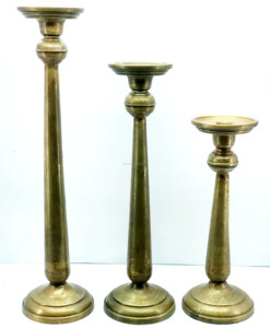 Diseño único casa decoración de hierro decoración de la vela del pilar de oro del jardín uso sostenedor de vela de alta calidad conjunto de 3 soporte de la vela - Product Image 4