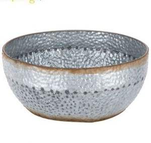 Cuenco redondo de Metal galvanizado, decoración de jardín, bañera - Product Image 1