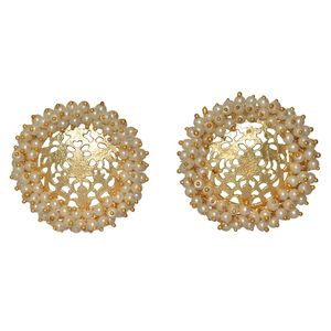 ต่างหูห่วงทองเหลืองชุบทองสำหรับเด็กผู้หญิงและผู้หญิงสินค้าใหม่ล่าสุด - Product Image 1