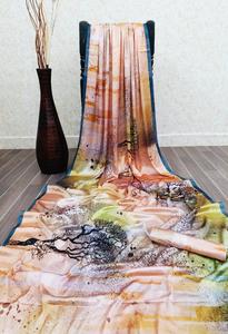 Magnifique festival en soie de coton avec saree de travail imprimé numériquement avec chemisier couleur bleu marine les femmes portent des vêtements à prix de vente entiers - Product Image 5