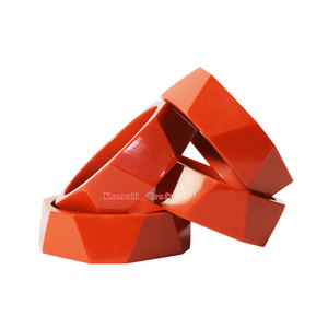 Pulsera personalizada facetada de color neón, joyería vintage de resina - Product Image 5