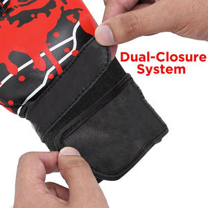 Guantes de MMA con logotipo personalizado de la mejor calidad, guantes de boxeo de medio dedo con palma abierta y cierre de encaje de cuero, excelente protección - Product Image 5