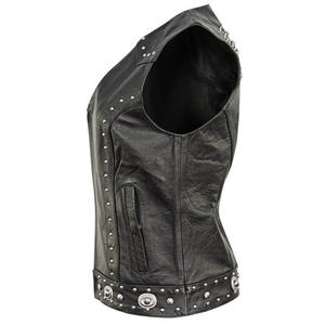 Chaleco de Cuero, Chaleco de Motociclista de Cuero, Chaleco de Motocicleta de Moda de Cuero - Product Image 4