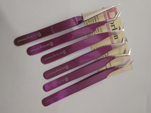 Pince à épiler d'extension de cils en acier inoxydable avec logo personnalisé de haute qualité Vente en gros de modèles personnalisés - Product Image 2