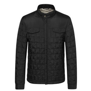 Veste matelassée à bulles pour hommes, pardessus matelassé, sans capuche, bleu marine, Style complet, blouson bombardier, - Product Image 1