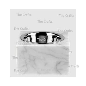 <b>Stainless</b> <b>Steel</b> And Marble <b>Dog</b> Feeding <b>Bowl</b> With Highest Quality Cat Food <b>Bowl</b> For Garden Decor Accessories - Product Image 3