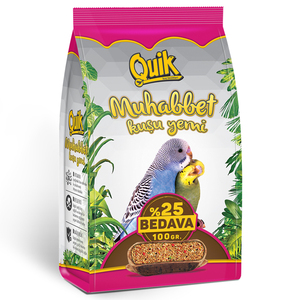 Alimento Premium para Periquitos Quik Budgie 400+100g Nutrición de Alta Calidad para Aves en Bolsas de Plástico - Product Image 3