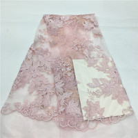 Tissu de dentelle de haute qualité, style Dubaï, tissu de dentelle de Guangzhou, broderie de dentelle, tissus de dentelle en soie