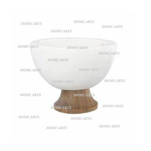 Bol de service aux dates de taille personnalisée de forme ronde Bol en marbre au design merveilleux avec support en bois pour les meilleures ventes - Product Image 5