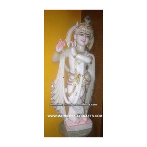 Marbre attrayant en marbre fait à la main, dieu Krishna - Product Image 1