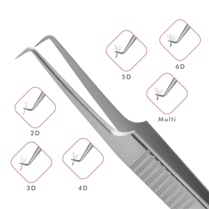Stainless Steel Eyelash Extension Tweezer with Finger Grip Design Private Label, Top Quality Eyelash Extension Tweezer - Product Image 4