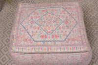 Nouveautés 2022 : Housse de pouf ottoman de designer, motif tapis oriental turc persan antique, tissu vintage pour salon et mariage