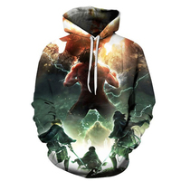 Gilet à capuche l'attaque des titans pour hommes, pull imprimé en 3D, Anime, mode décontractée, Harajuku, amusant, surdimensionné