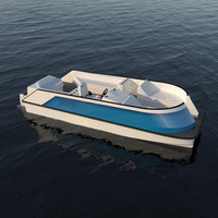 Bateau ponton électrique à deux moteurs hors-bord de luxe Kinlife, certifié CE, pour la pêche, les sports nautiques, les divertissements et les excursions, 4,98 m, en aluminium
